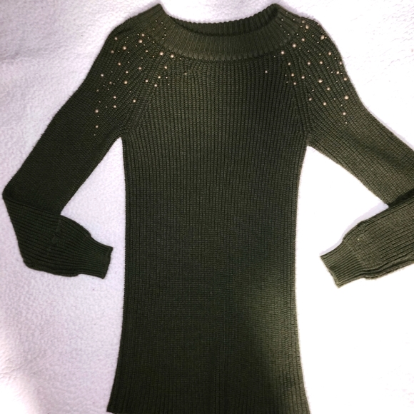 Mossimo Supply Co. Sweaters - Mossimo Olive Brass Beaded Sweater 😍